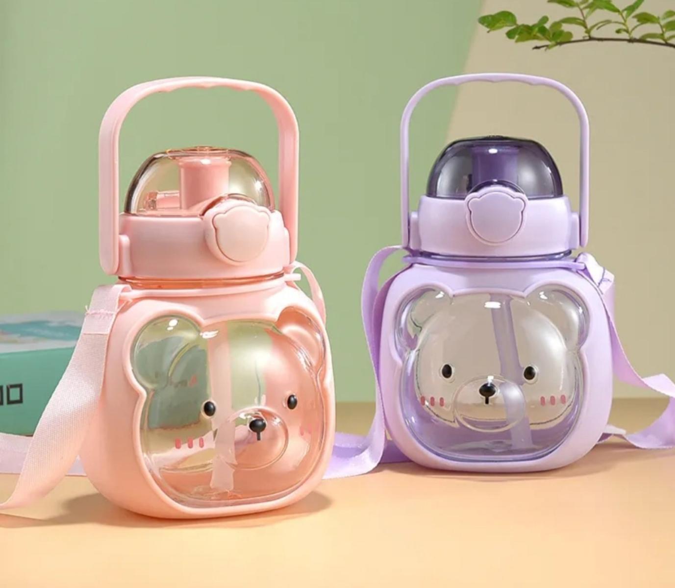 900ML Water Bottle for Children Cartoon Cloud Bear Water Bottle