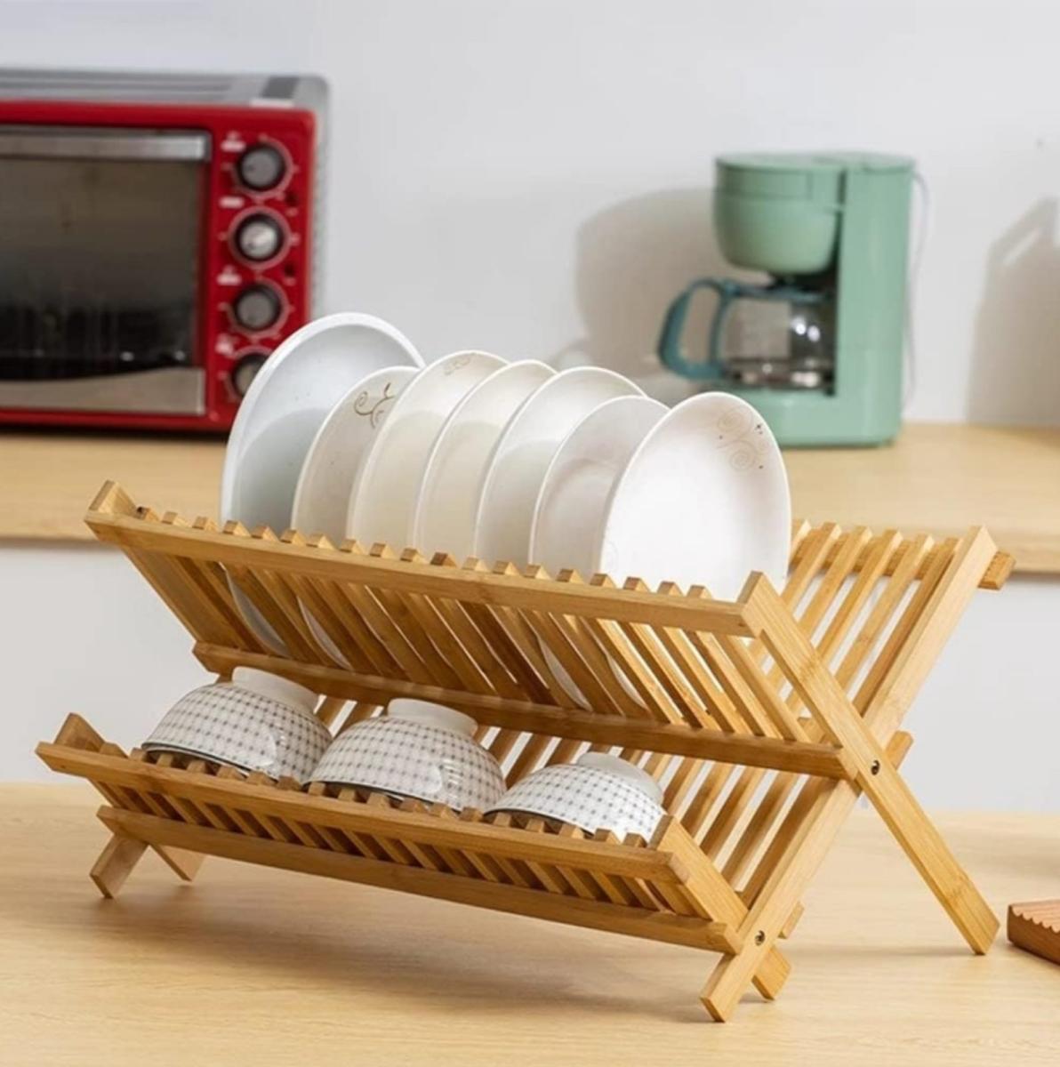 Wooden Dish Rack Plate Rack